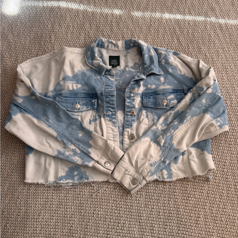 Wild Fable Blue and White Jean Jacket